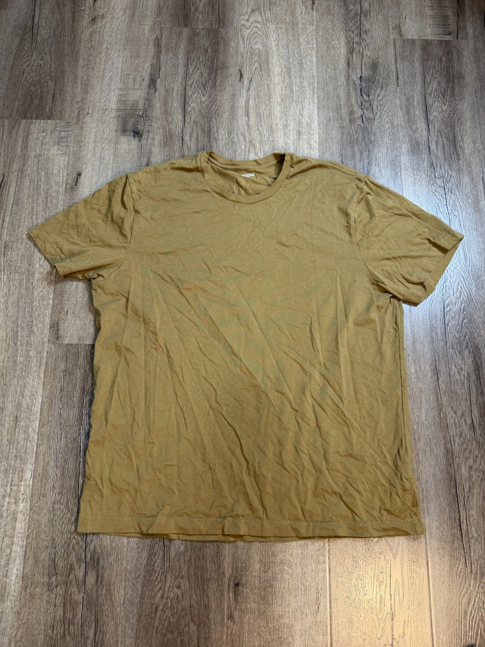 Goodthreads Men's Short Sleeve Crew Tee in Mustard Brown